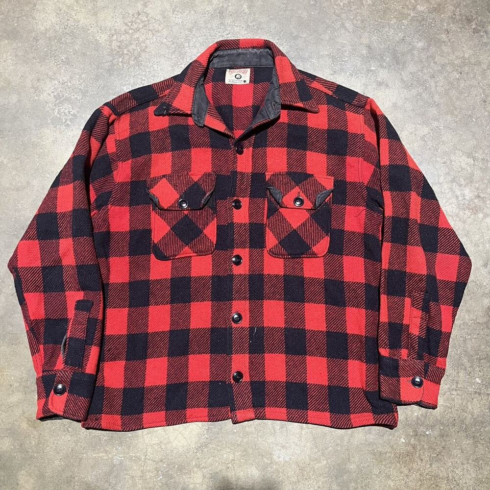 Vintage 50s Chill Chaser Red/Black Buffalo Check Shirt Jacket